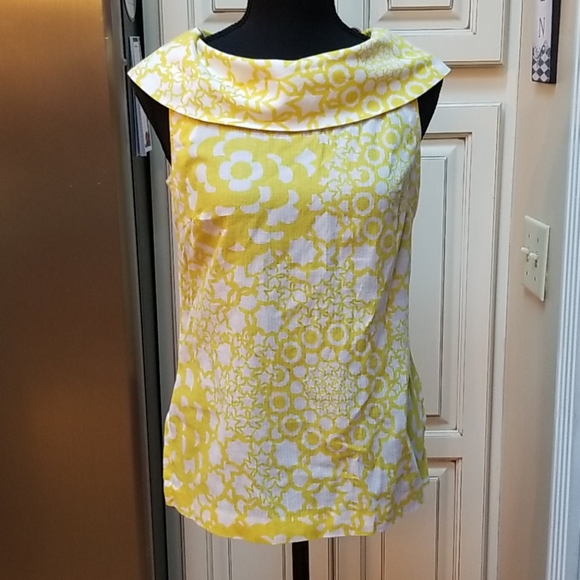 Trina Turk Tops - Trina Turk Los Angeles Sleeveless Metallic/Yellow